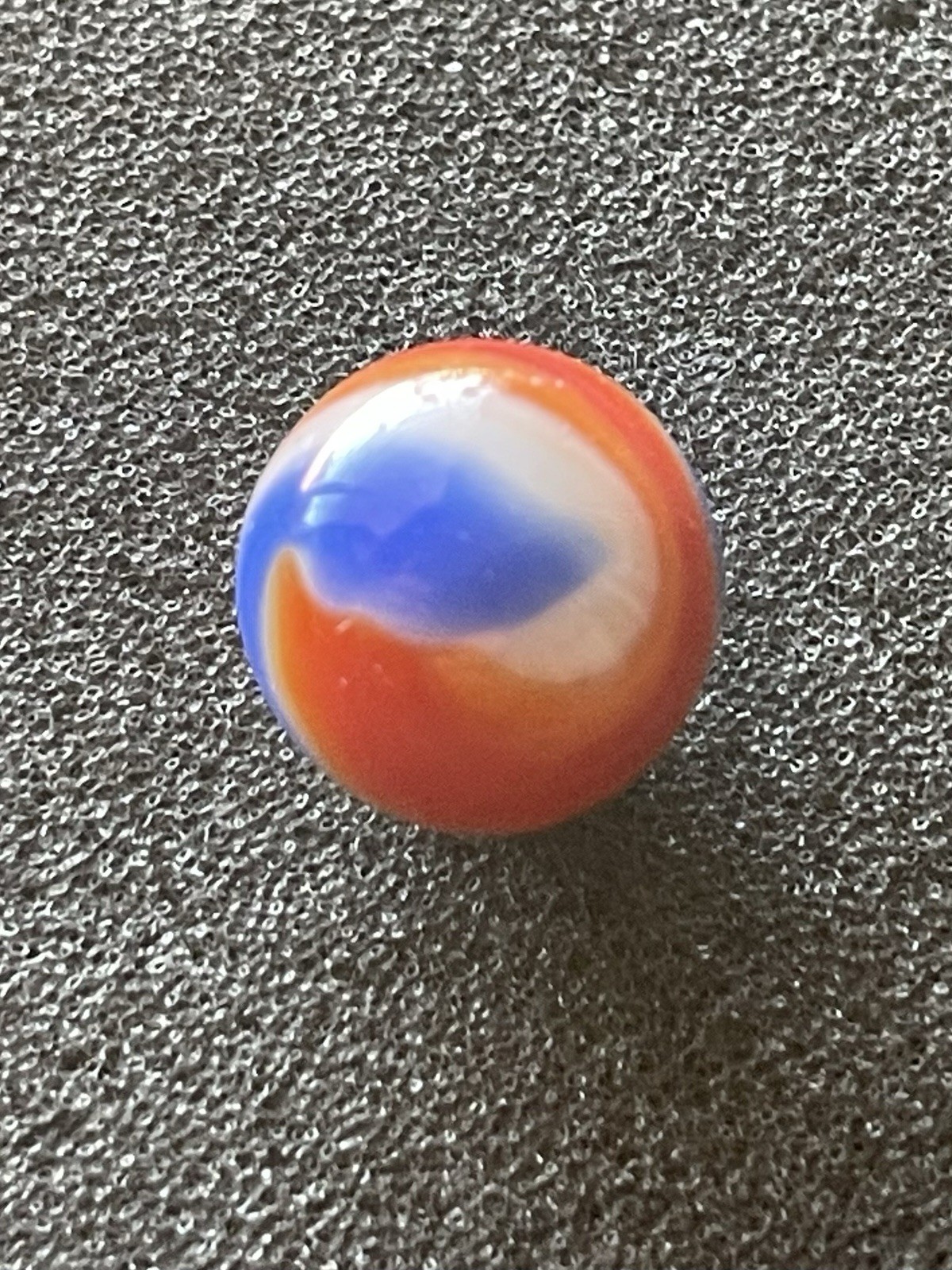 Peltier 5/8” Liberty Marble – Red, White & Blue Swirl – Collectible – #TM2537
