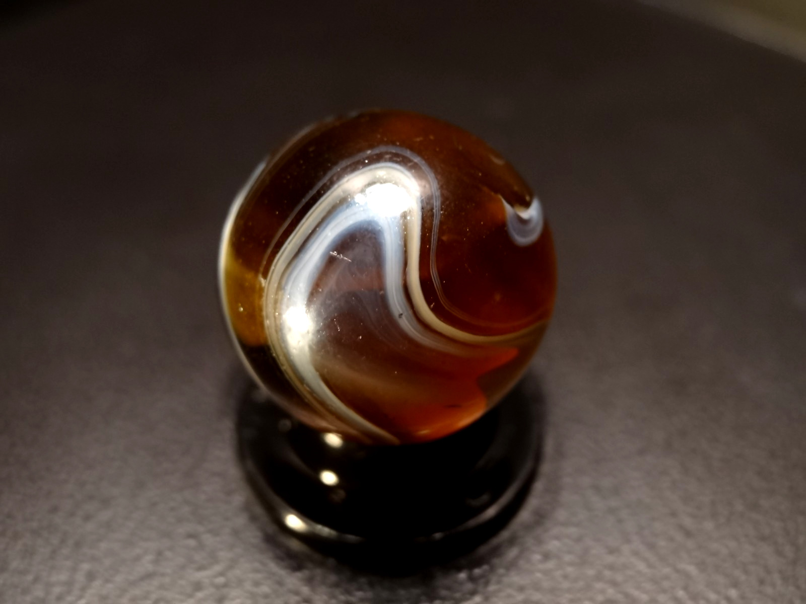CHRISTENSEN AGATE Real Dark ROOTBEER Road & Tunnel Pattern 🌟 SHOOTER 🌟