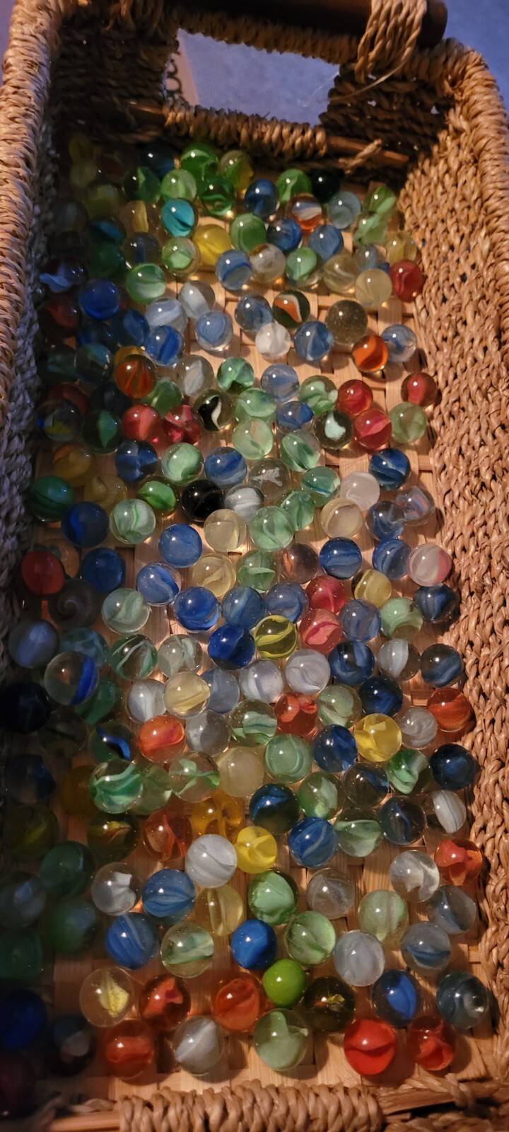 Large Lot of Vintage Marbles Clear with Colorful Insides Light Dark Decorative