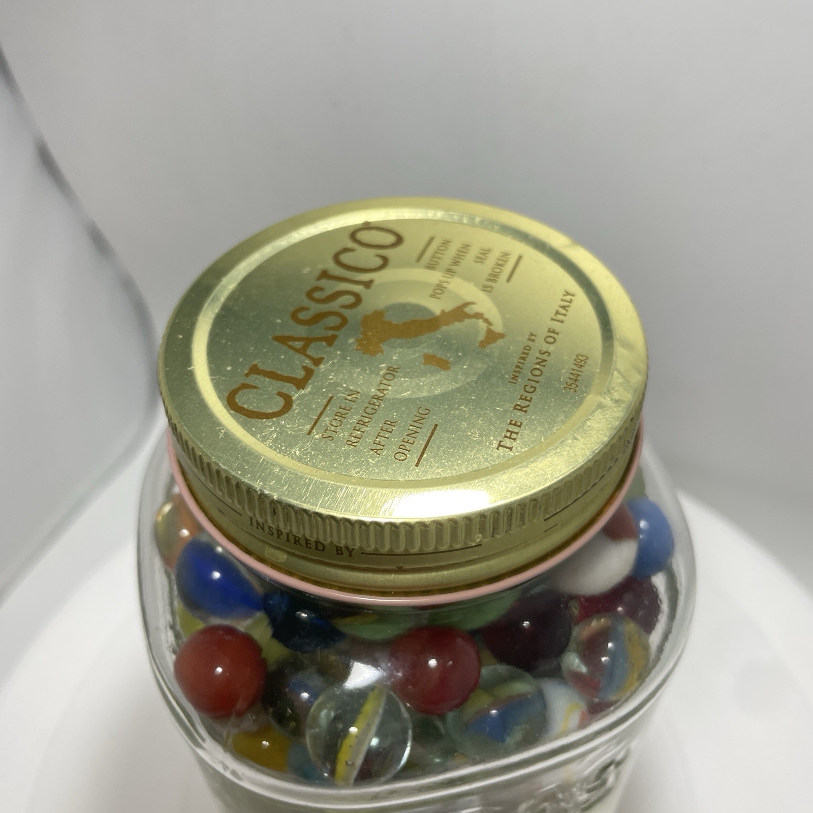Vtg Glass Marbles Lot in Atlas Mason Jar Mixed Colors Swirls Bulk Common #04