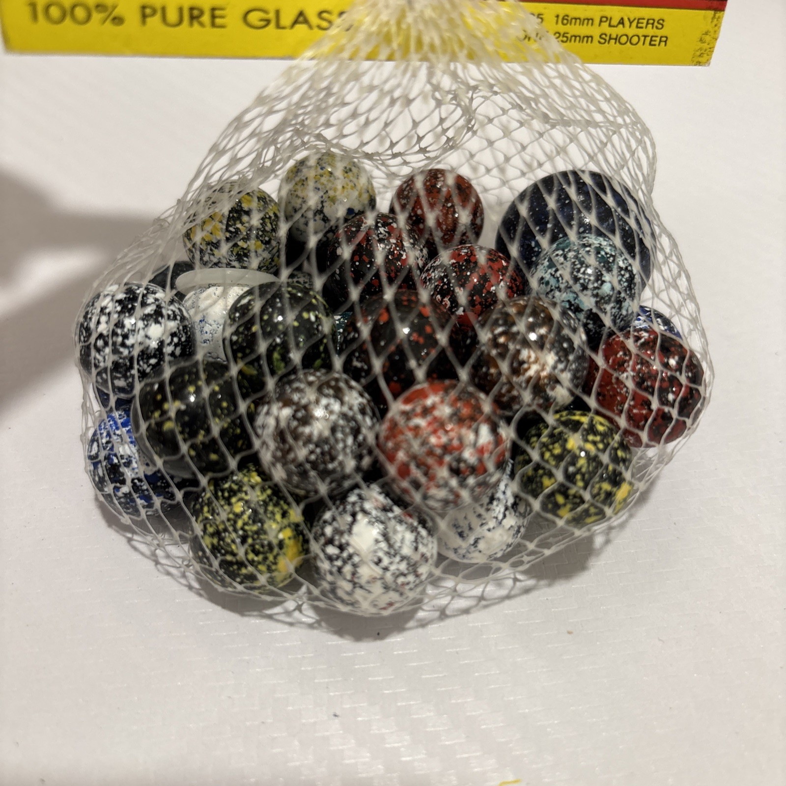 “GALAXIES” VACOR MEGA MARBLES Vintage 1990s Net Bag 35 16mm/1 25mm Shooter