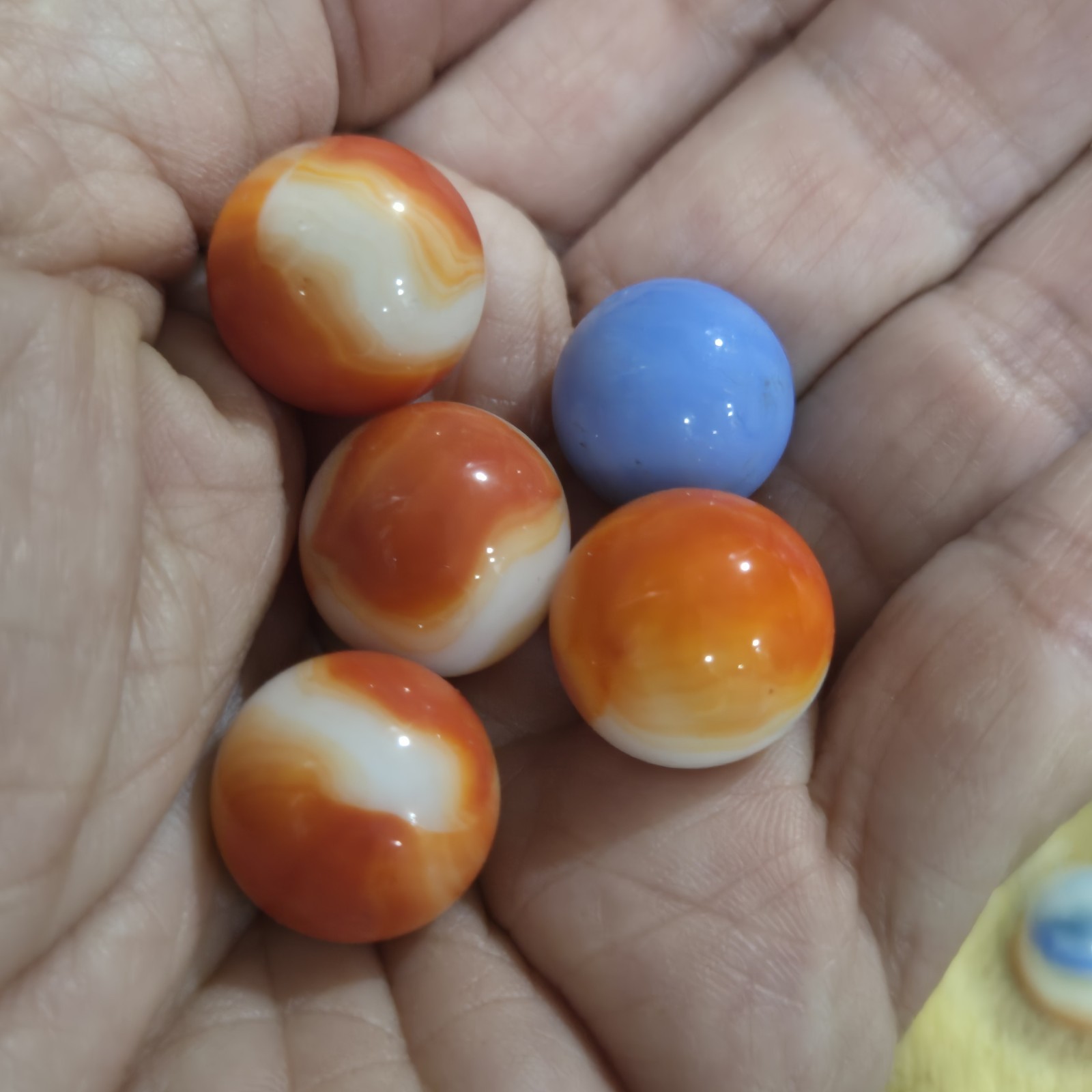 56 Vintage Marbles: 3 Reg. Boulders; 3XL Boulders; 50 Common-size Marbles. L00K!