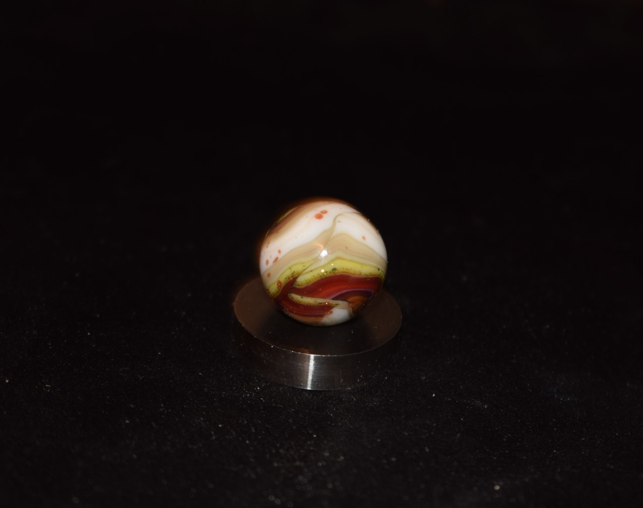 🦃➖⏩JABO 🍁INDIAN SUMMER PIXIE Infused Copper Flakes Marble Size .750=3/4 MINT