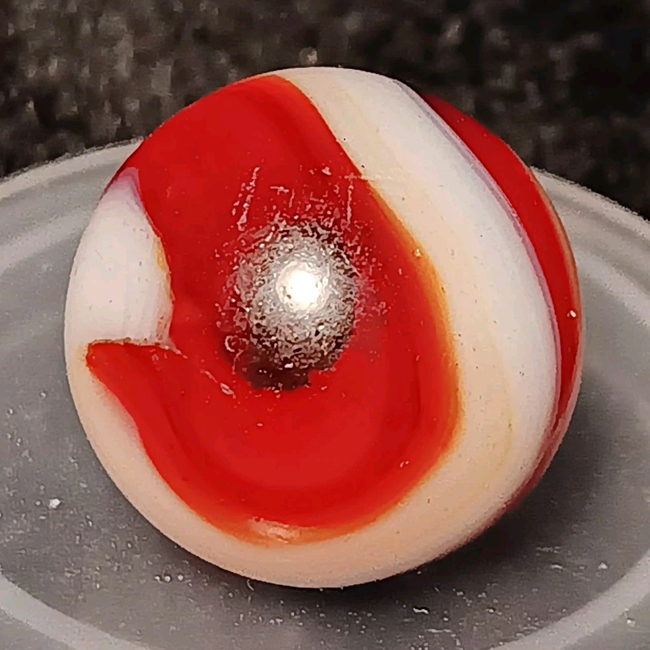 Akro Agate Marbles. Brick, 2-Color Prize Name, Onyx Corkscrew. Collectible Lot