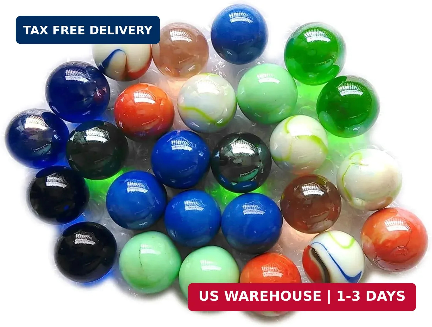 12-Piece 1″ Shooter Marbles, Assorted Colors & Patterns for Kids & DIY