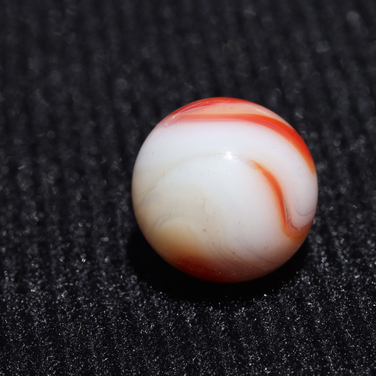 ALLEY White Orange WV West Virginia Swirl Marble 5/8″ M Combined Shipping