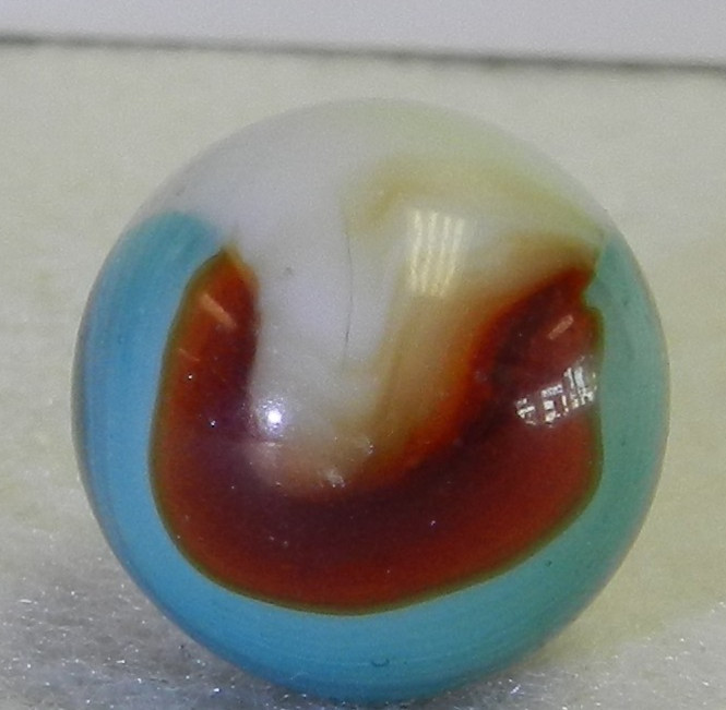 #19887m Nice Looking Vintage Vitro Agate Marble .61 Inches Near Mint