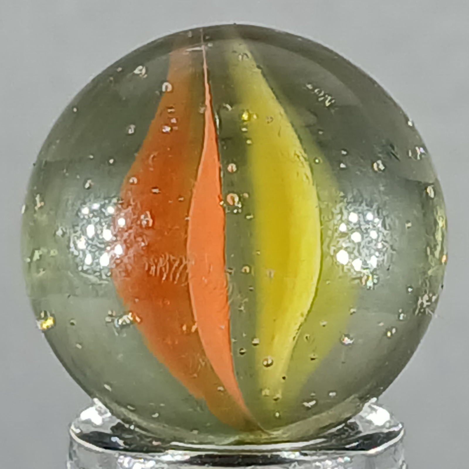Vintage Tri-Color Hybrid Cat’s Eye Marble .62 Inches Near-Mint Condition