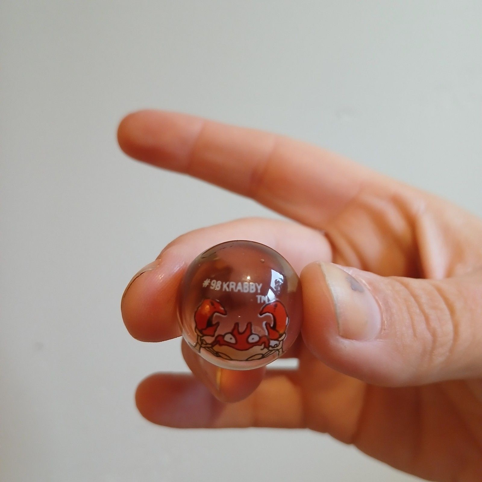 Lot Of 3 Vintage 1998 Pokemon Glass Marbles #35 Clefairy #98 Krabby #48 Venonat