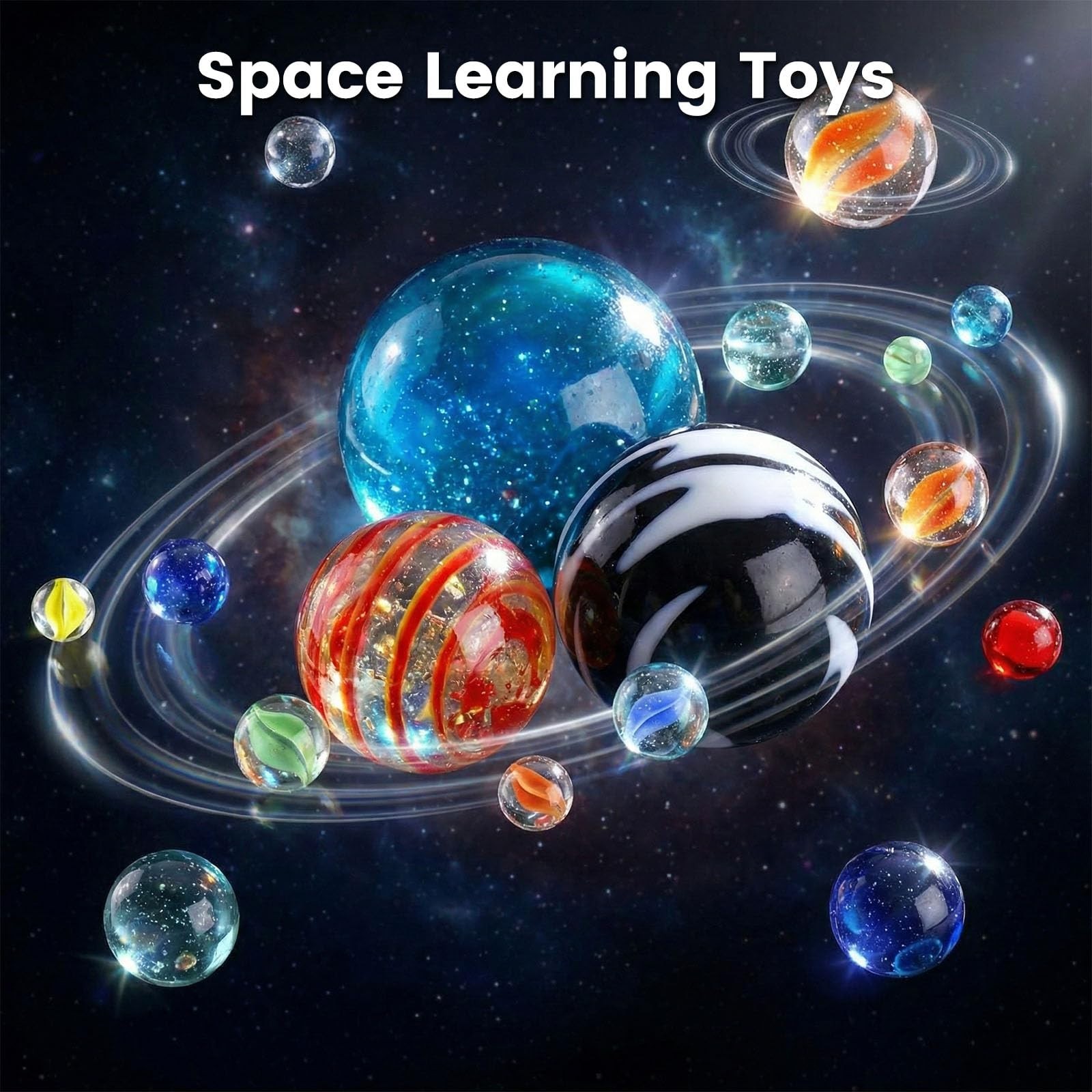 180PCS Assorted Glass Marbles Set for Kids – Bulk Marbles for Games, Decor & Gif