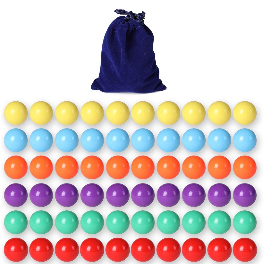 60 Pcs Game Replacement Balls for Chinese Checker 16mm Replacement Marbles Balls