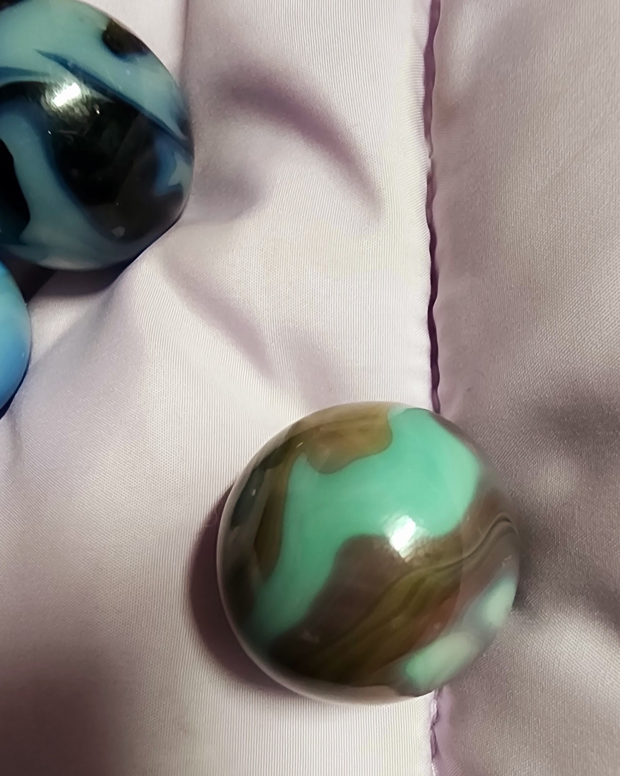 Three Large Vintage Christensen Uranium Marbles