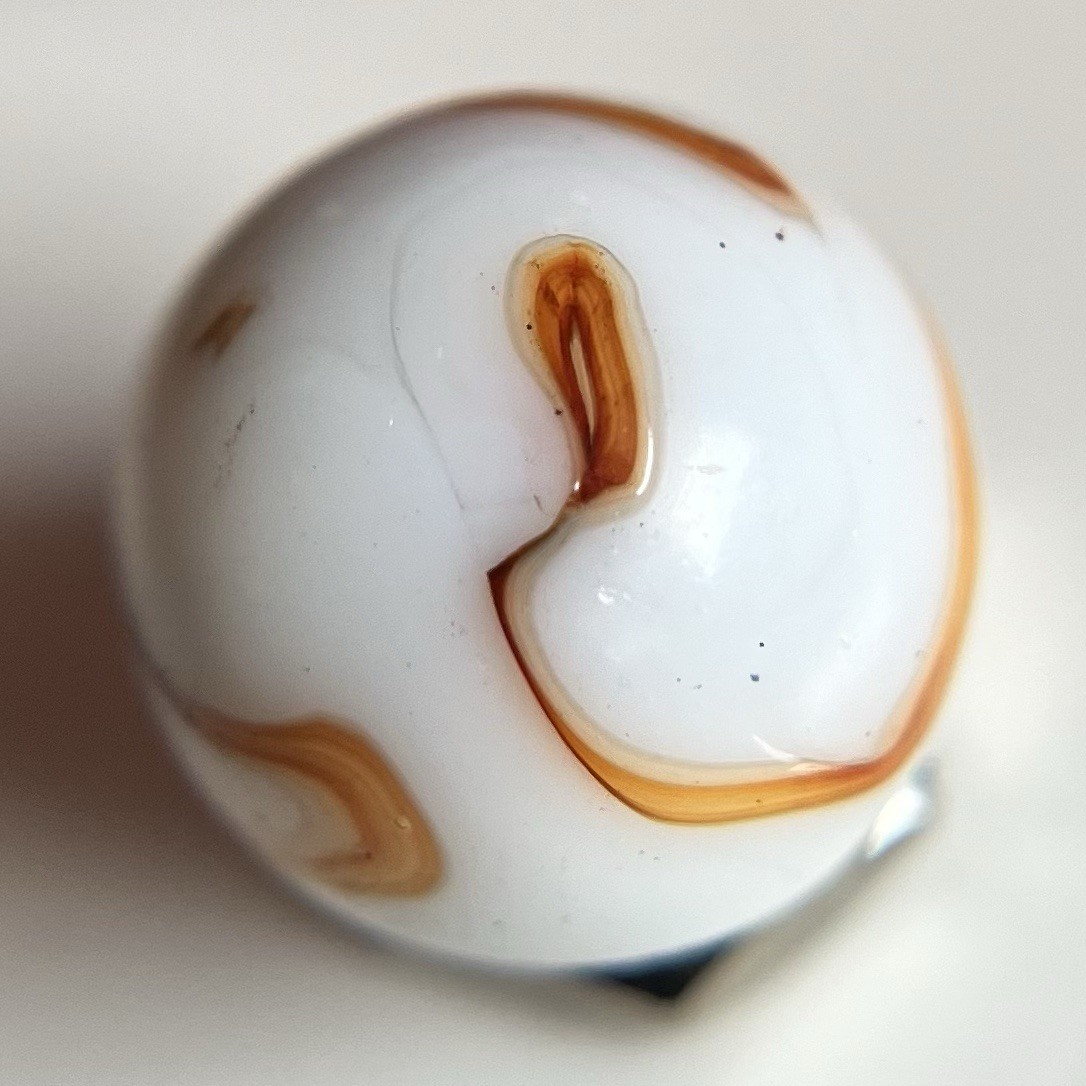 🧡 Vintage Marbles – HTF West Virginia Swirl Marble Ravenswood Alley Heaton