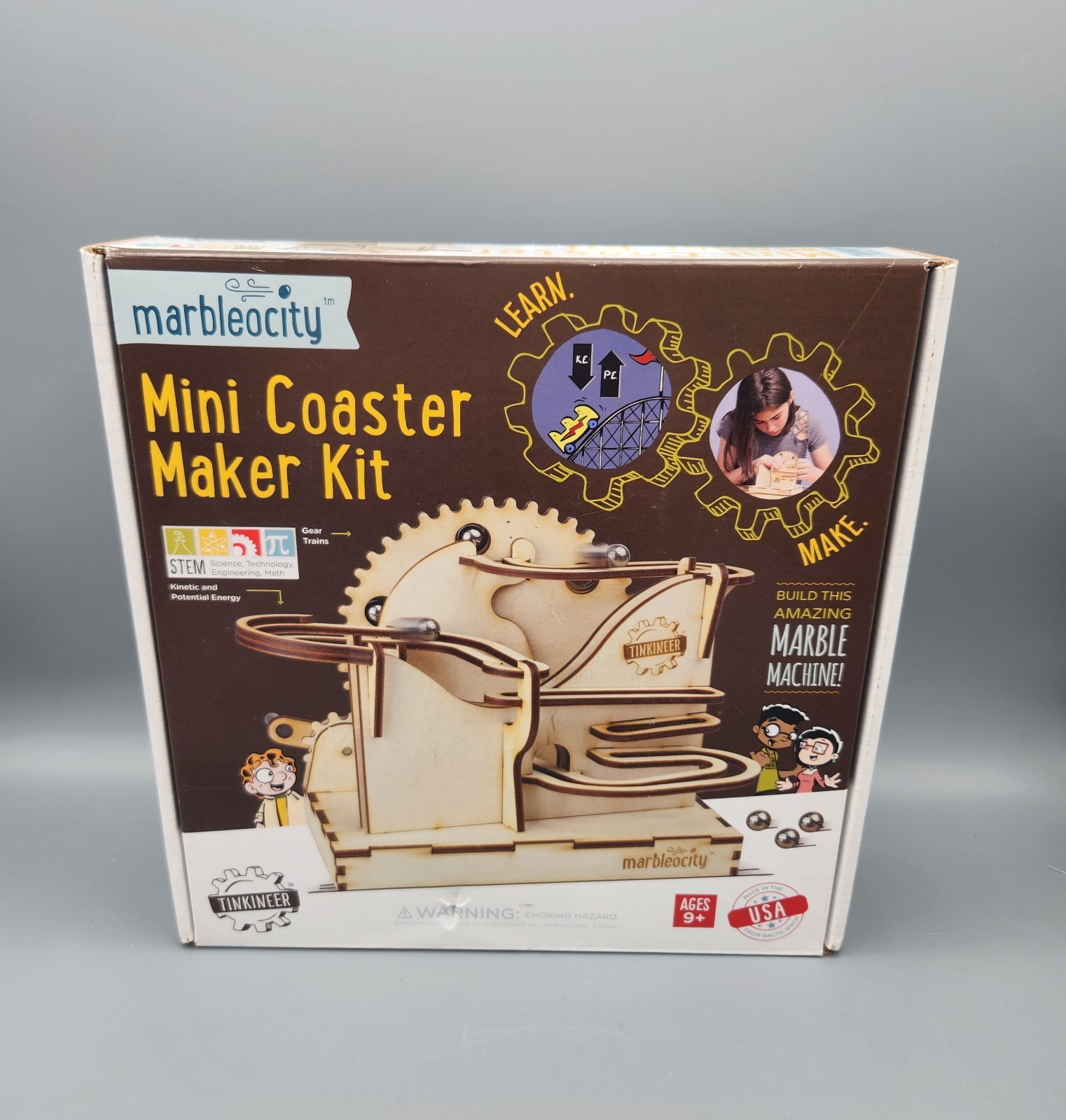 Tinkineer Marbleocity Mini Coaster Maker Kit Ages 9+ Beg. STEM build