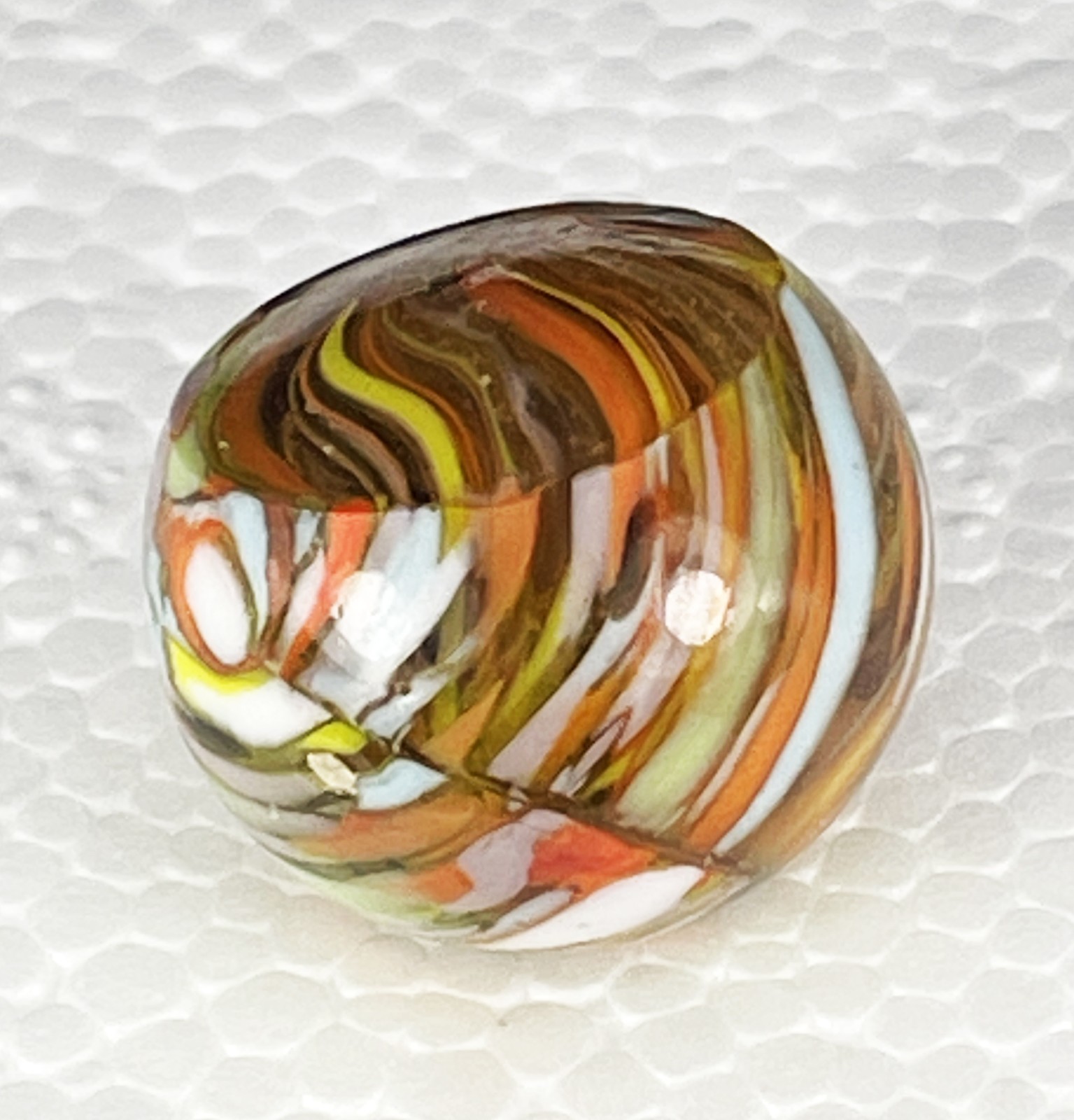 Christensen Agate Company Guinea Clear Base Marble – .660″