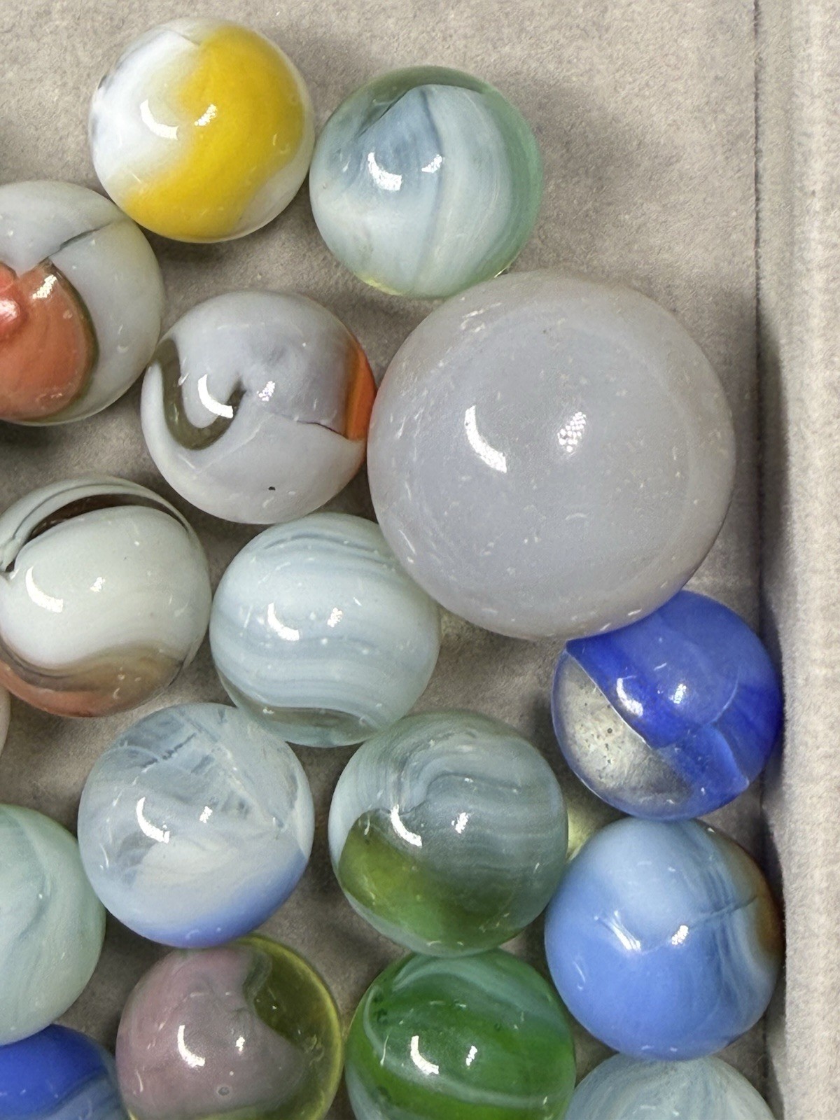 Lot Of 60 Vitro Agate Marbles .57” To .84” NM(-) To NM(+)