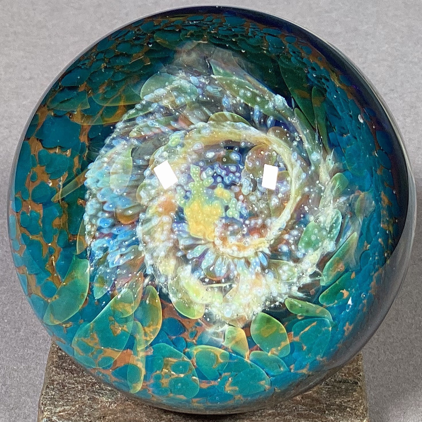 Vortex Marble Handmade by Bill Grout 2.16″ Spare Galaxy 062126 Boro Glass