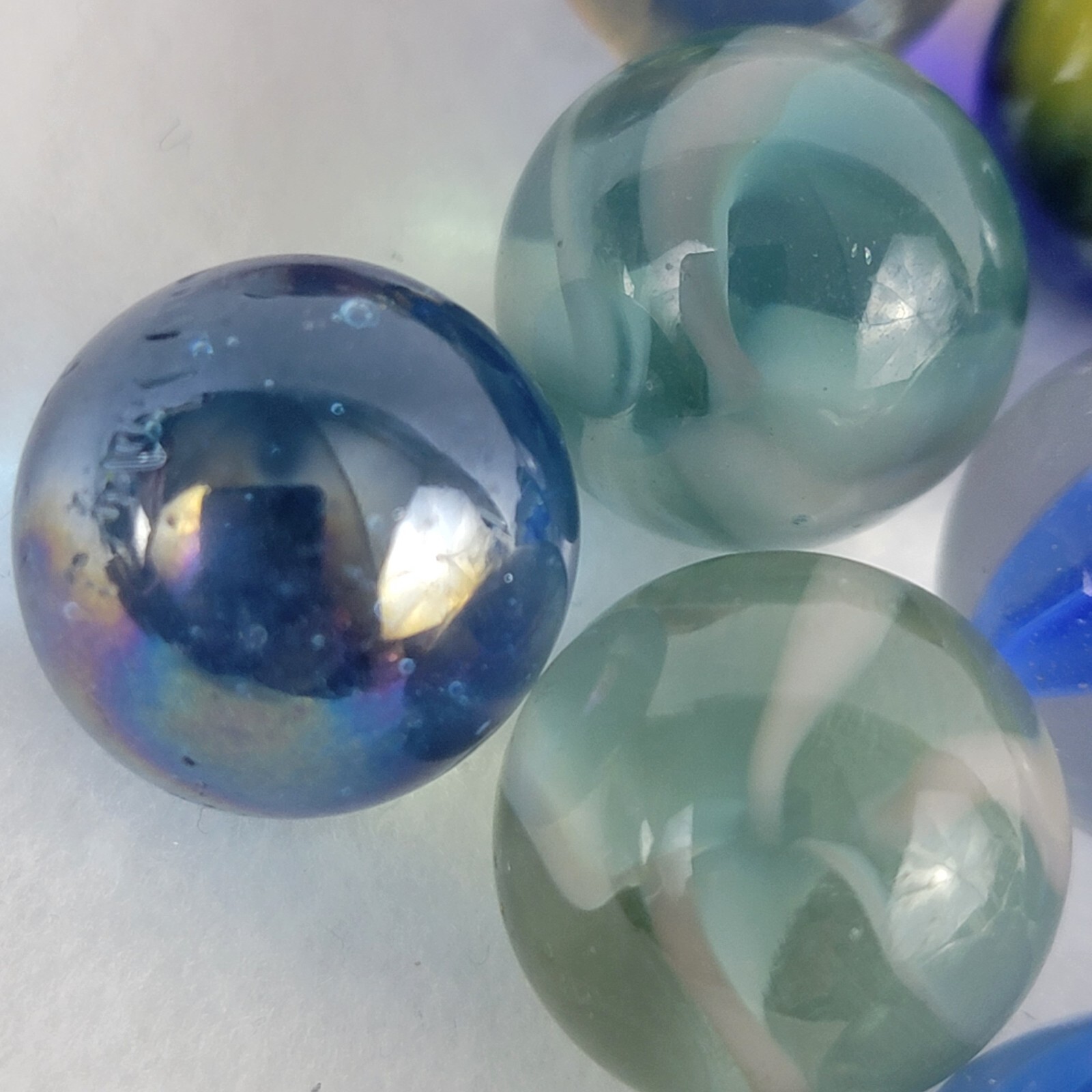 Vintage Glass Marbles Mixed Lot Multicolor 1/2″ Collectible