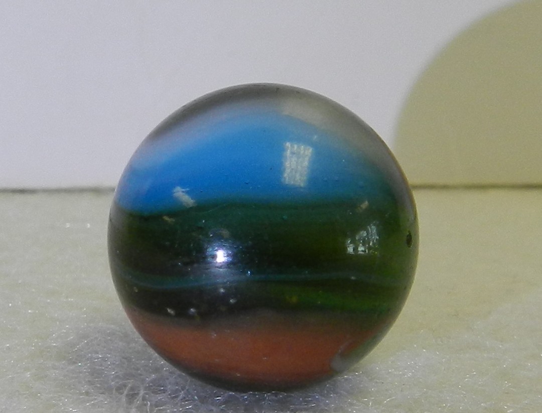 #21024m Vintage Peltier Glass Swirl Marble .69 Inches *Near Mint*