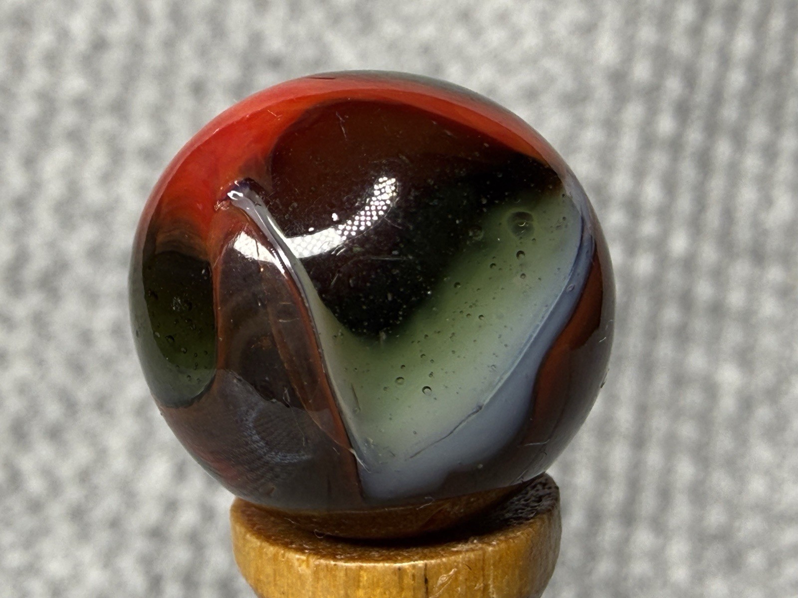 Lot Of 3 Peltier Marbles MC Multi Colored Rainbo .61” To .65” NM(+)