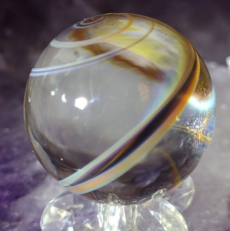 1.08″ CONTEMPORARY ART MARBLES -SPIRAL- NM LOOK