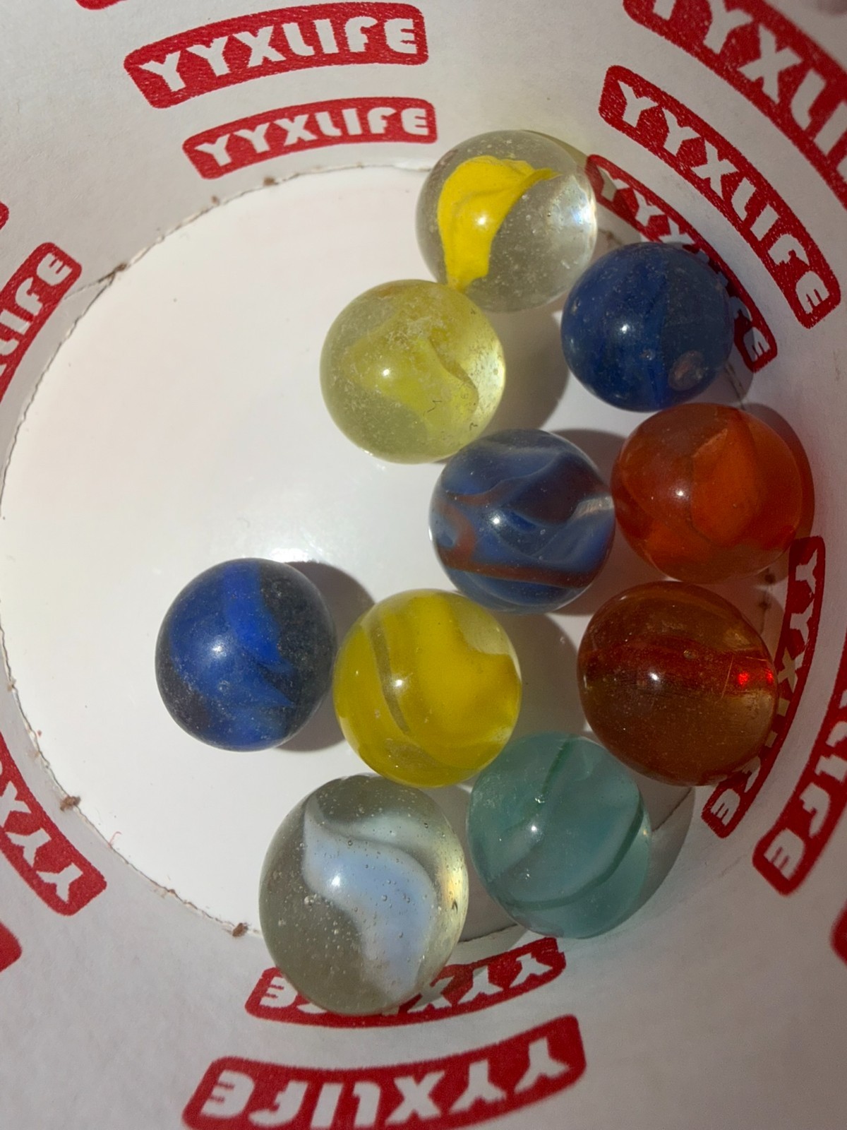 Vintage Mixed Lot of Toy Marbles – Mixed Style Assortment