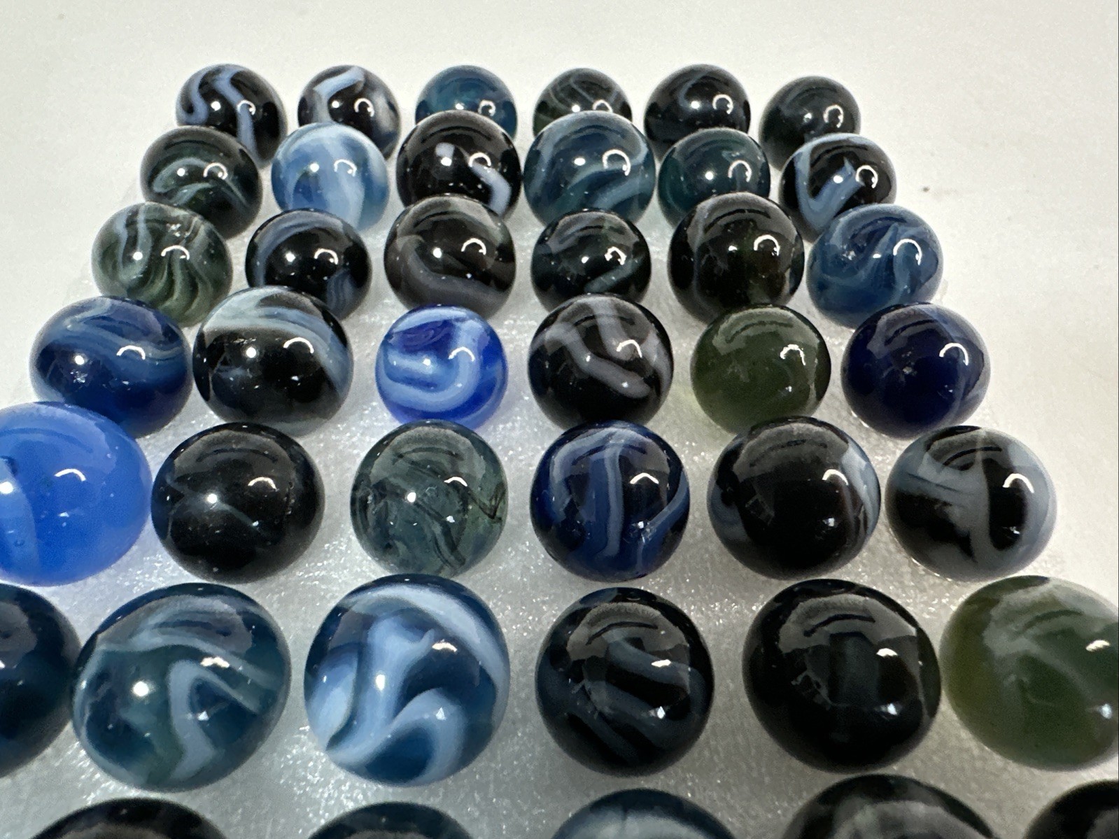 092 Lot Of 60 Vintage Translucent West Virginia Swirls! Ravenswood, Alley Agate