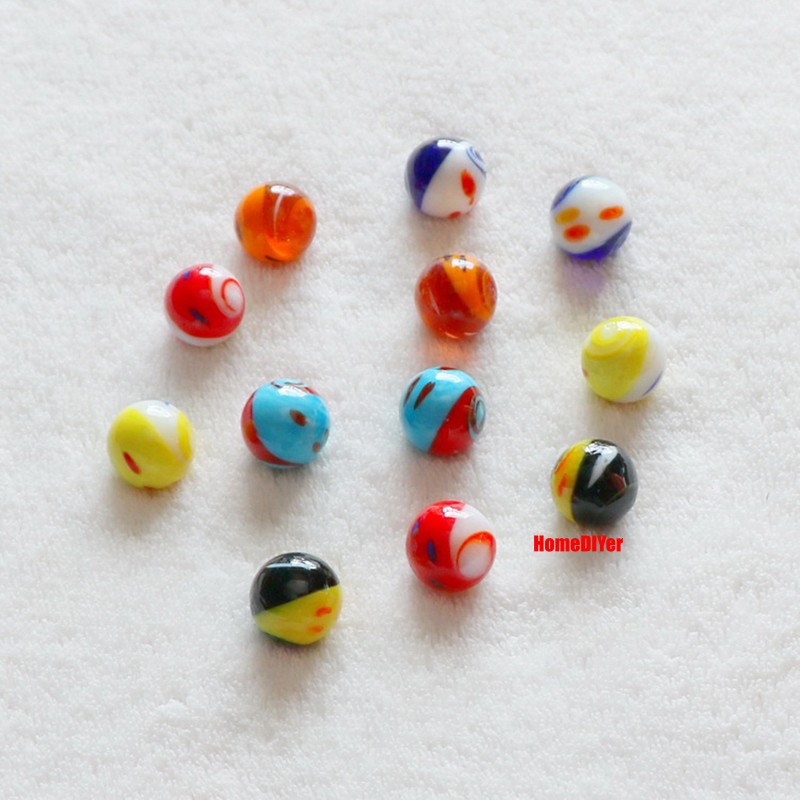 16-18mm Colorful Glass Marbles Kids’ Gifts Toys Games Craft DIY Decorative Balls