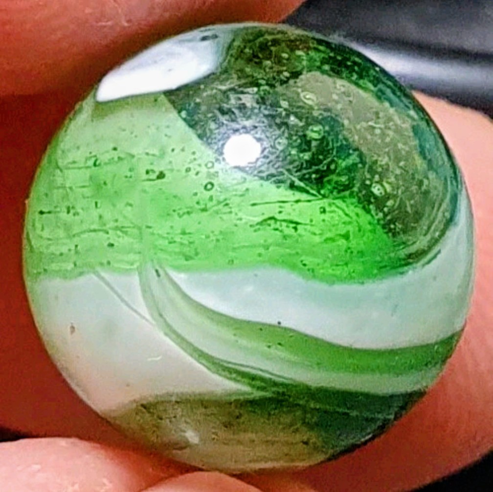 19/32″ Aventurine Yasuda Transitional Busy 1940s Vintage Marbles MINT