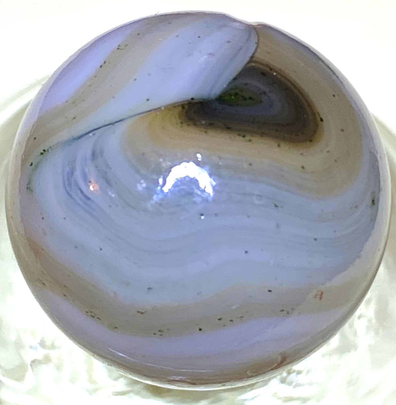 AVENTURINE SEAMED COLORED BROWNS SWIRLED SHOOTER .71″ BOX03/146