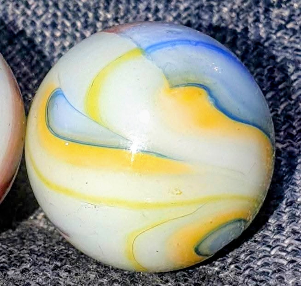 31/32″ Killer Pattern 5 Colour Veiligglas Opaque Swirl Vintage Marbles NM++++