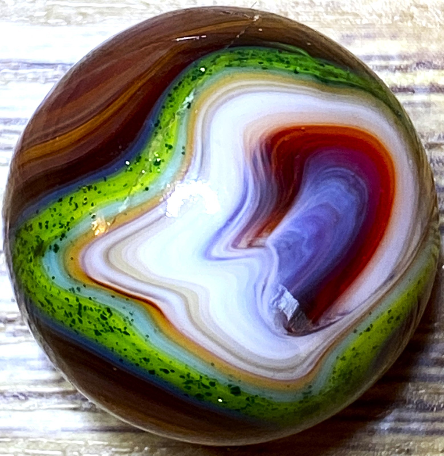 DAS/JABO WOWZERS / UNIQUE LOOKING MARBLE SWIRLED LARGER SHOOTER .79″ BOX03/242