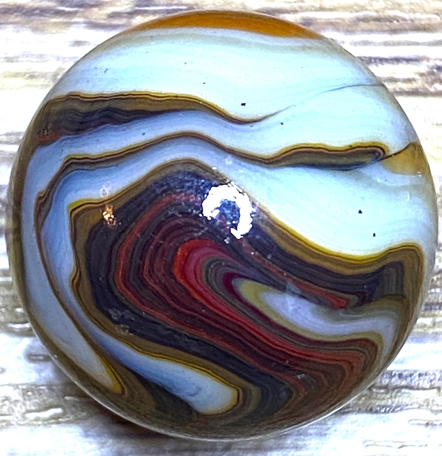TREMENDOUS / FLAMED OXBLOOD / SWIRLED SHOOTER .74″ MCC162
