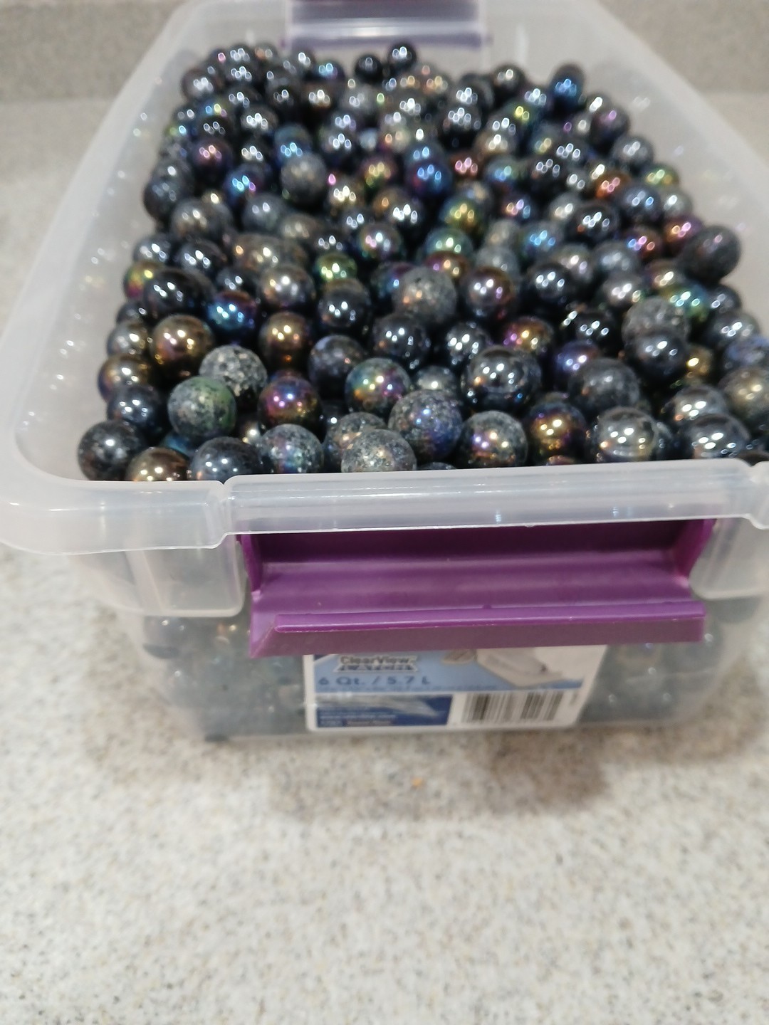1 POUND Bulk Marbles Lot Nm/M Vtg OLD GLASS Vacor/Mega Meteor Galaxy Milky Way