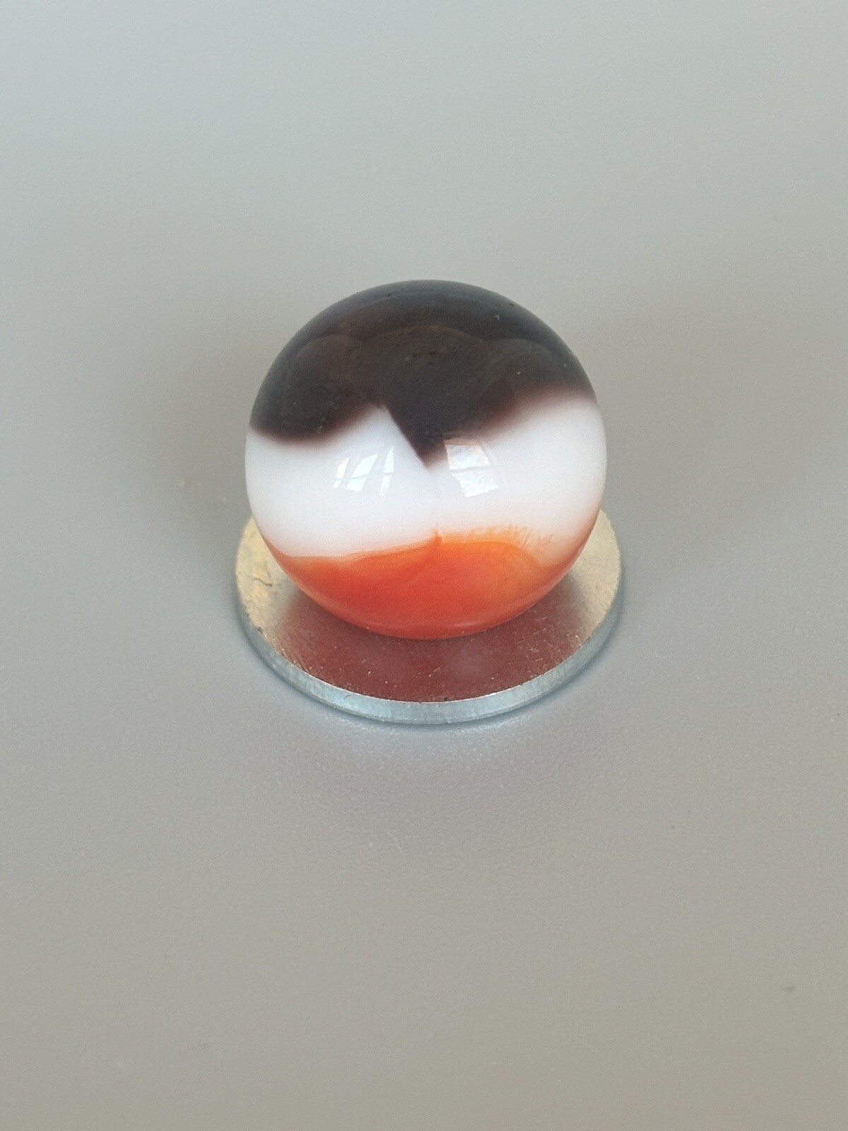 Vintage Vitro All-Red Marble 0.61 Inches Near-Mint Red White Black Or Brown