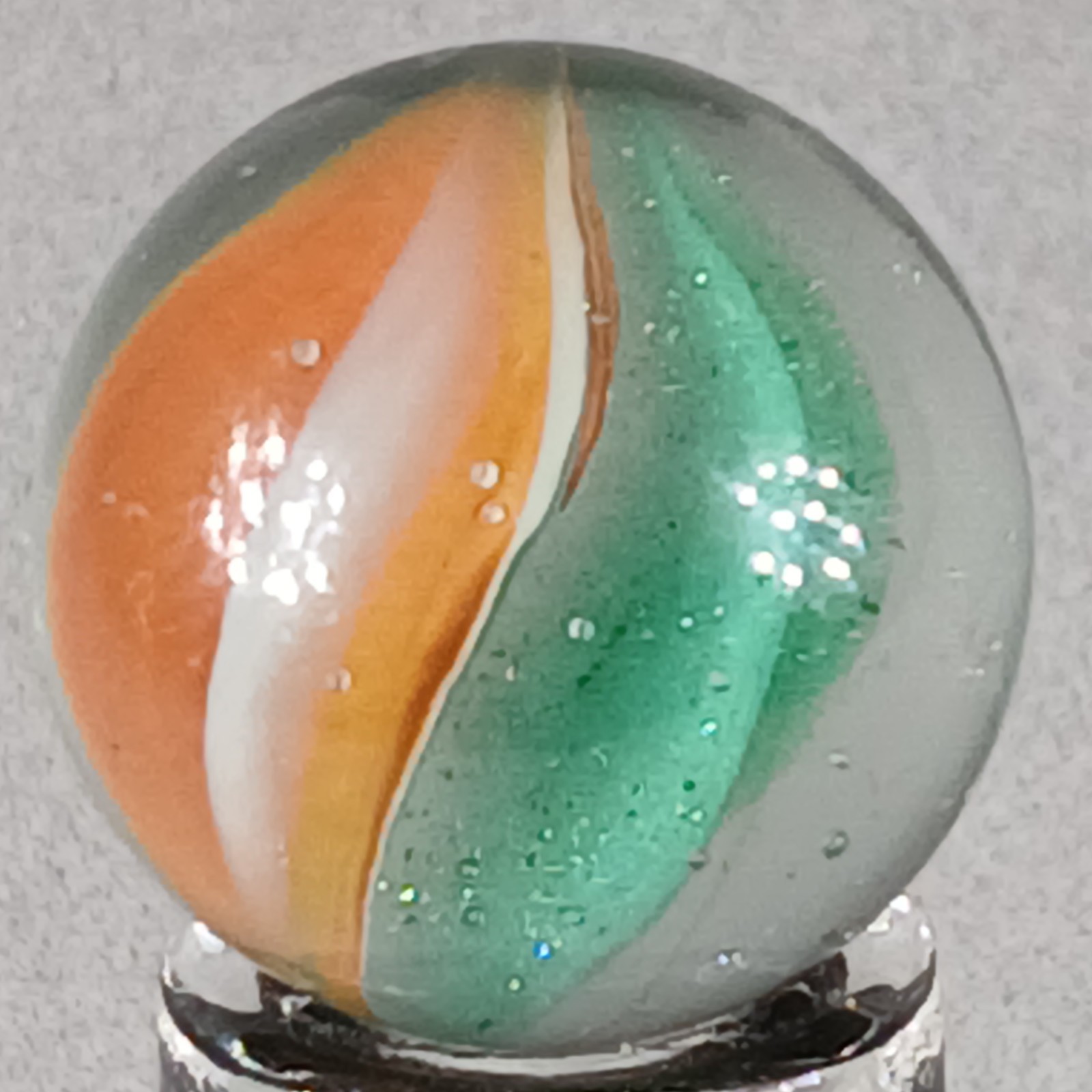 Vintage Imported Hybrid Cat’s Eye W/ Aventurine .60 Inches Near-Mint Condition