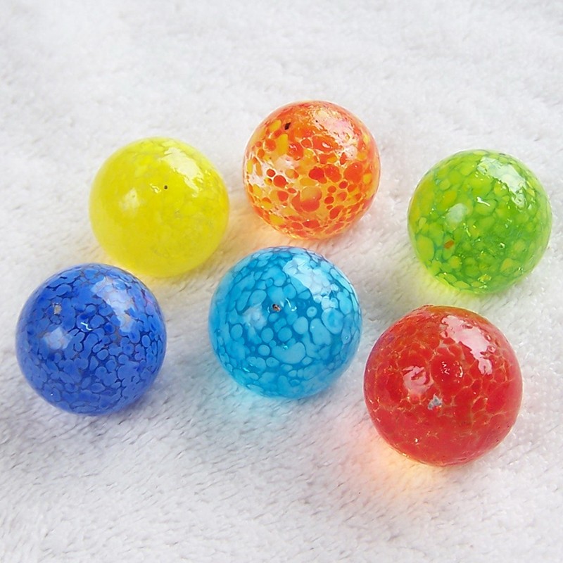 20mm Glass Beads Glass Marbles Decorative Balls Kids Toys Vase Fish Tank Decor
