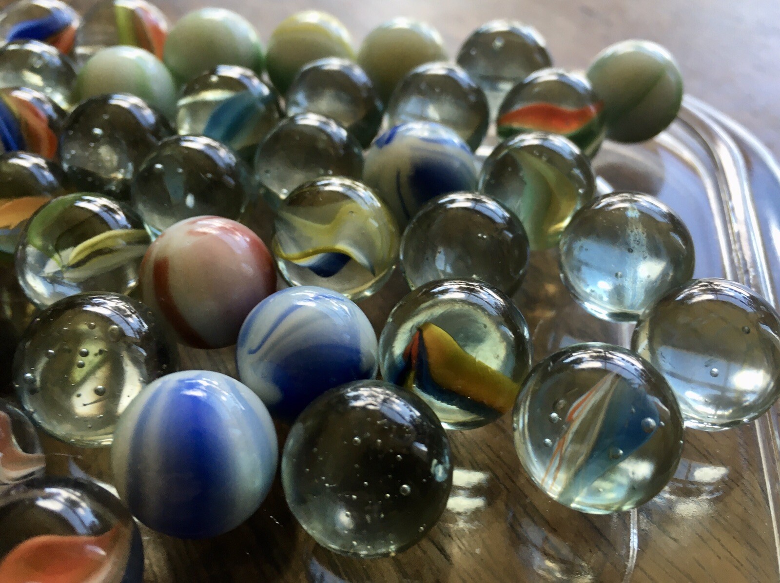 Vintage Marble Lot 52 pieces Peltiers & Good Assortment 1930’s-1940’s w Shooter