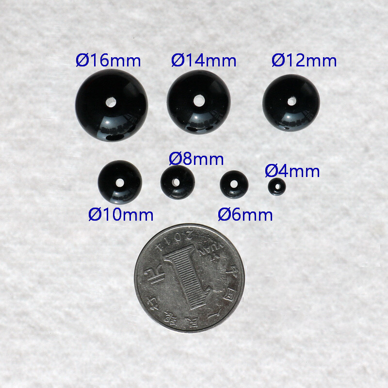 1mm-100mm Black Glass Marbles Vintage Traditional Kids Toy Game Vase Decor Craft
