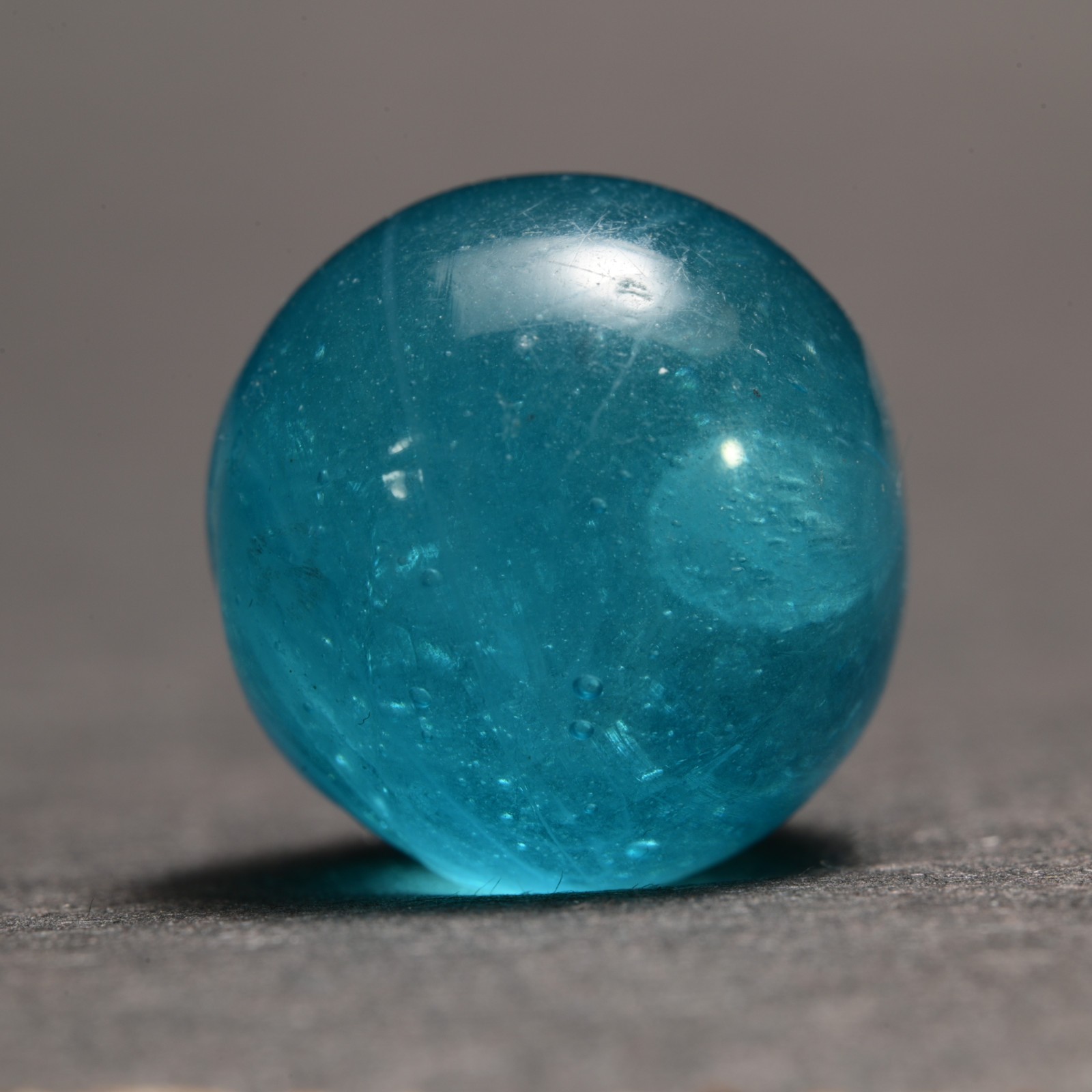 Turquoise Teardrop Greiner Antique German Handmade Marble 1850’s 16.9mm 21/32”