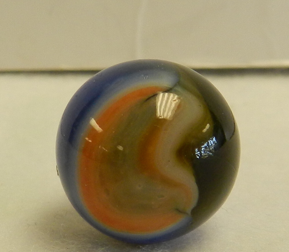 #18263m Colorful Vintage Peltier Glass Swirl Marble .65 Inches