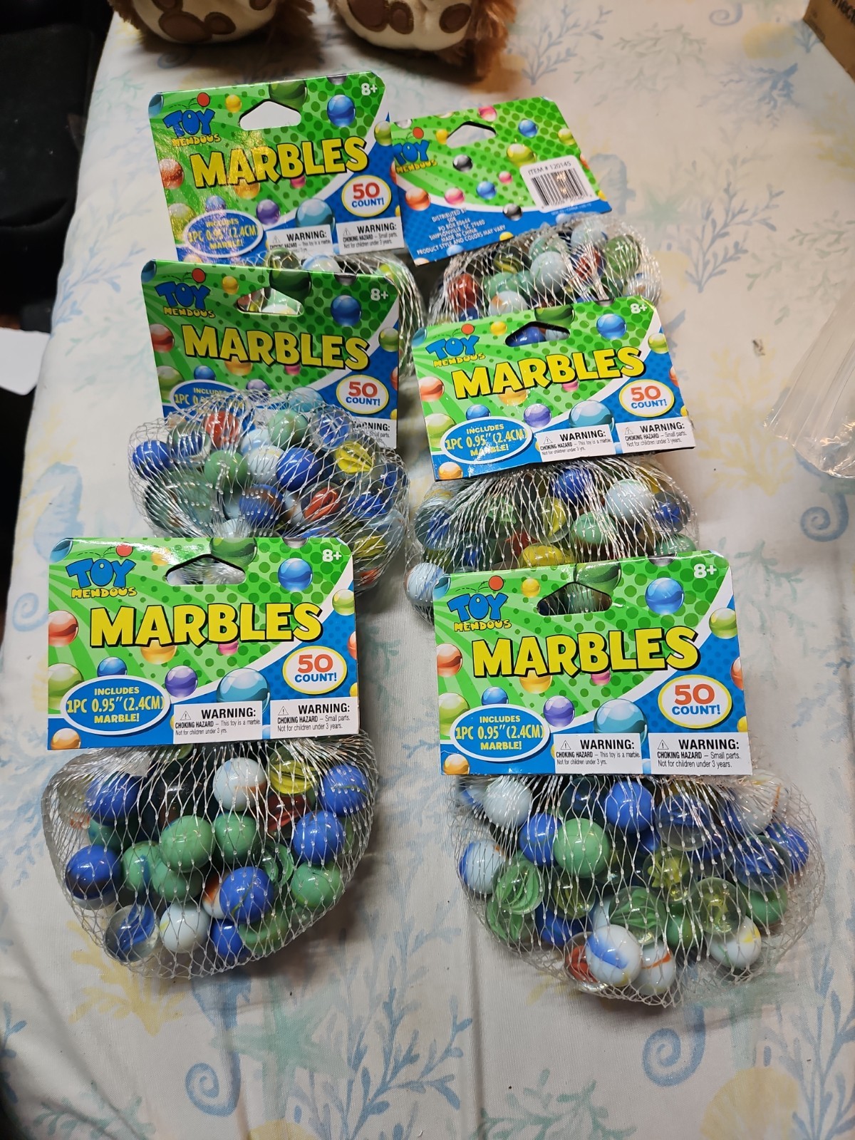 6 – Toymendous 50 pk marbles. 300 Marbles Total