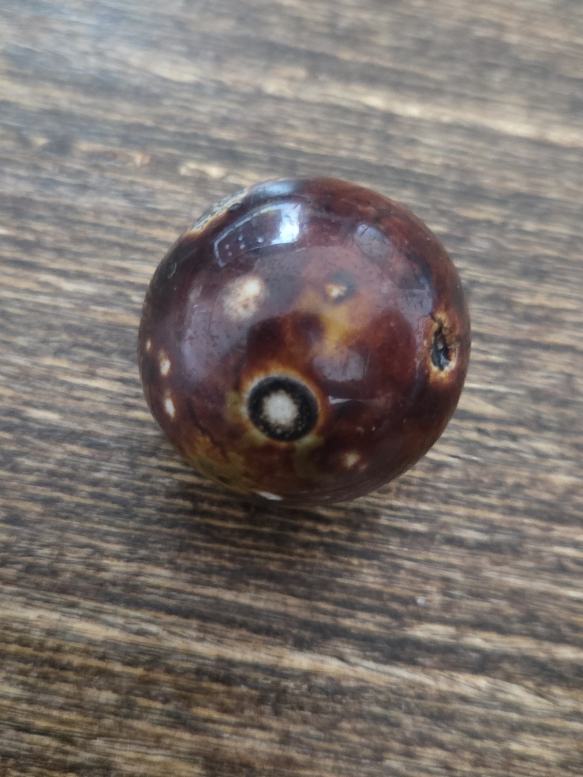 .99″ German Bennington Hard Clay Marble Shooter Vintage