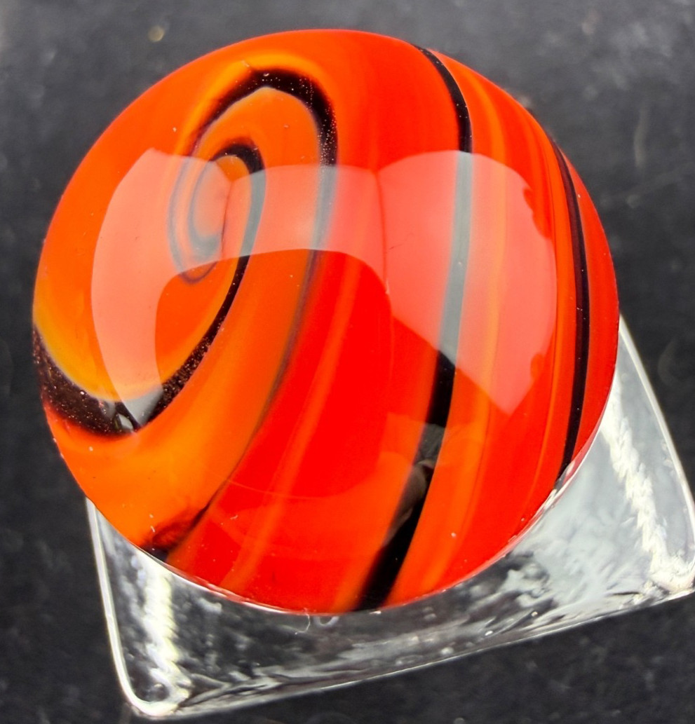 Steve Willis 2006 Handmade Lampwork Art Glass Marble 1.05″ Near Mint Signed W6