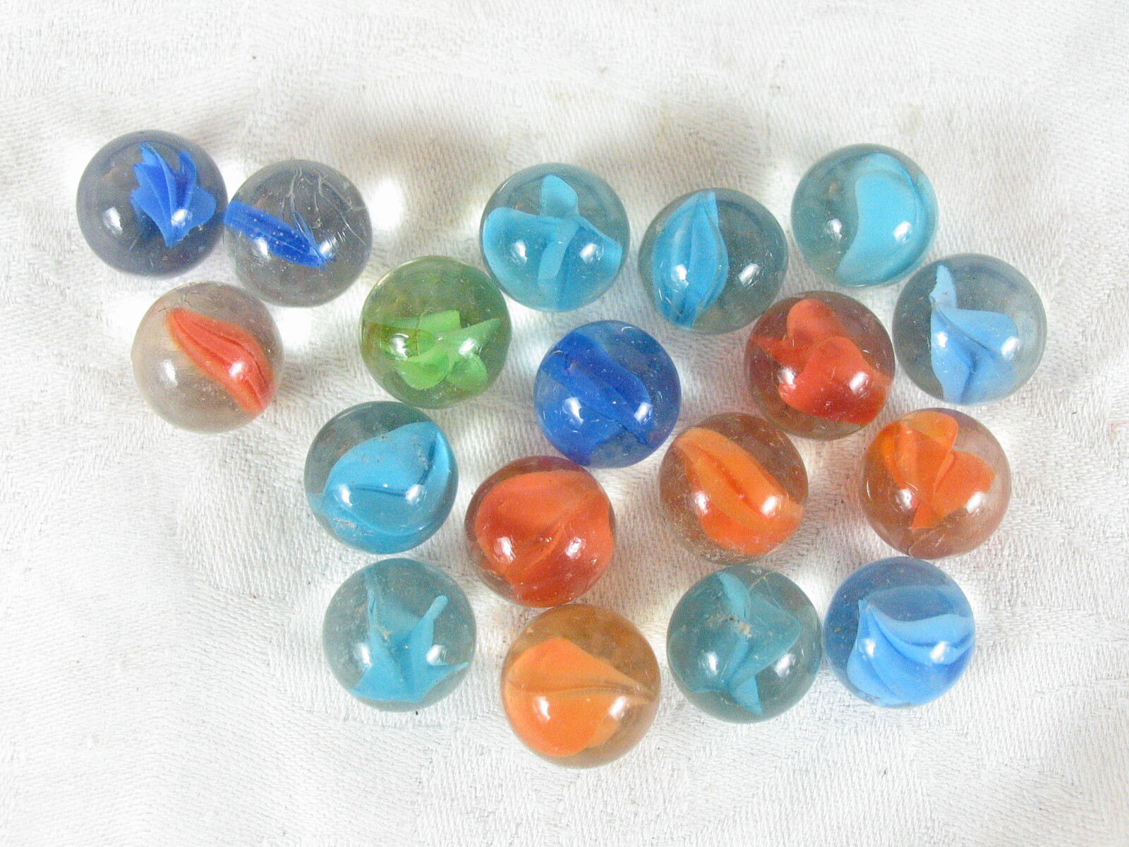 Vintage China Clay & Other Glass Swirl Marbles Collection 106 Total