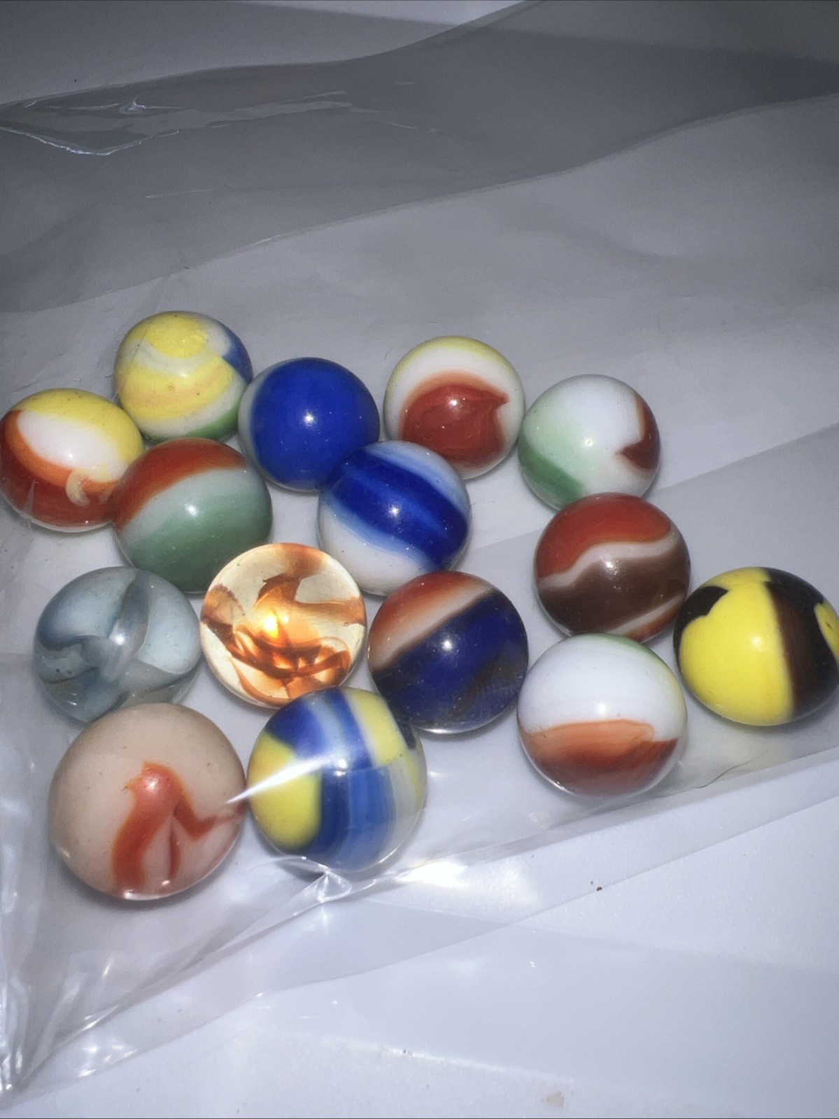 15 Super Nice Old Vintage Marbles, 13.5mm (+r-) M/ NM