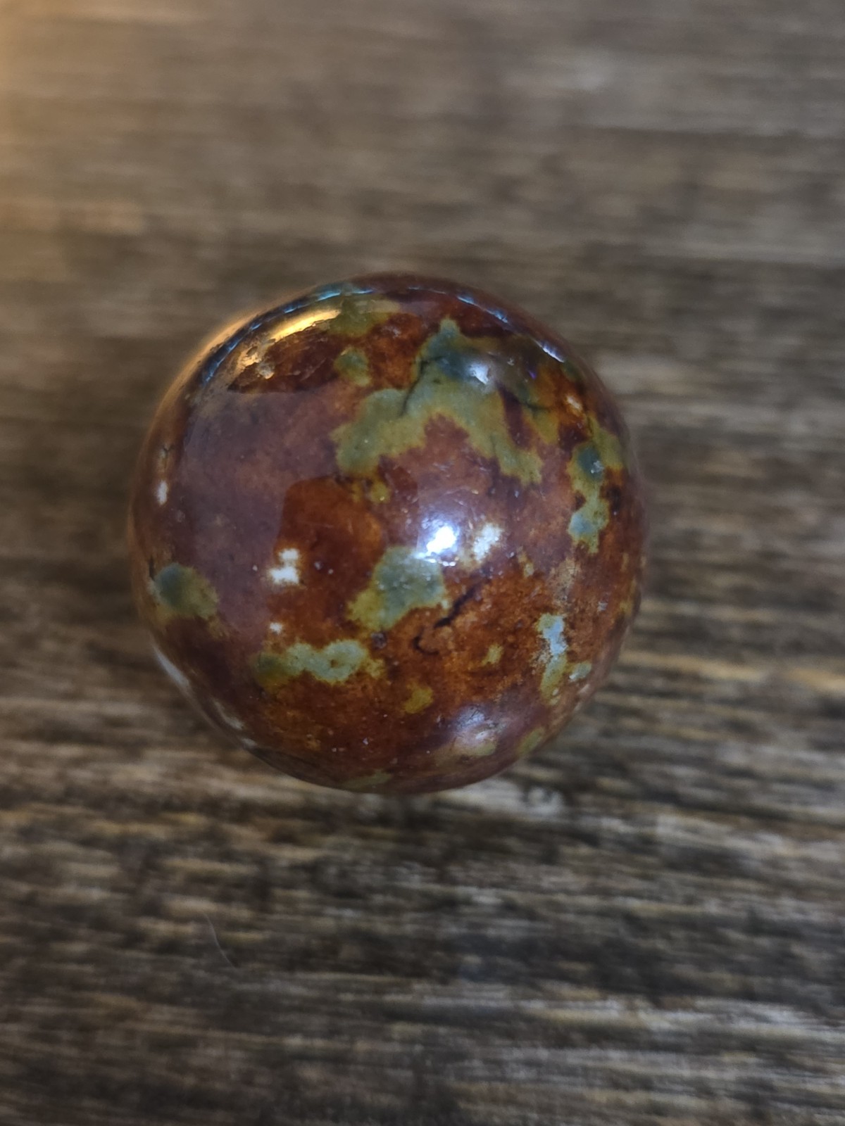 Antique Bennington Victorina era Clay Toy Marble .91 Inch
