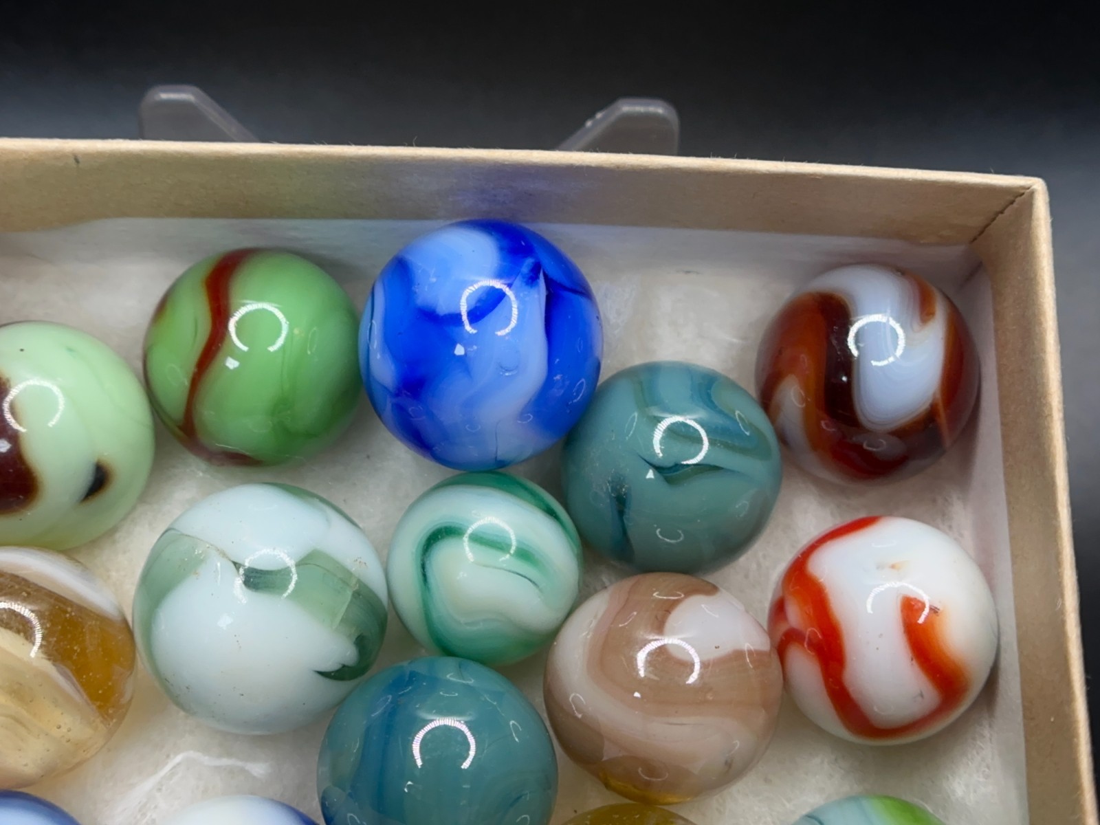 (15) Vintage Alley Agate Heaton Ravenswood Swirl Marbles Lot – Very Nice!