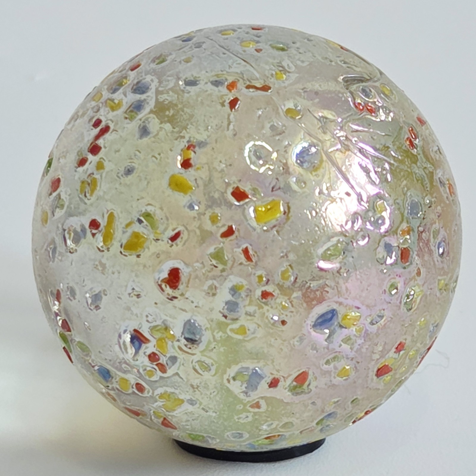 Vacor Stelaris Frit Marble Shooter Iridescent Multicolor Mosaic Speckled Vtg