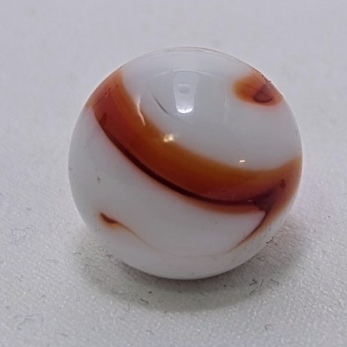 Vintage Akro Agate 5/8″ Oxblood Swirl Marble MINT Uranium UV Glow Antique